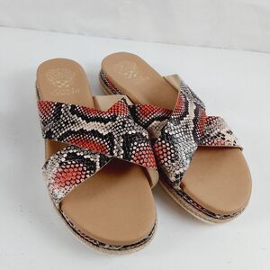 Vince Camuto VC Rickert Womens Size 9M Sandals Snake Print-Soft PU